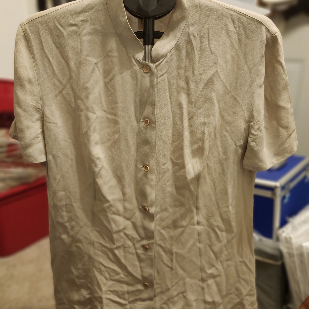 Giorgio Armani Cream Silk Shirt